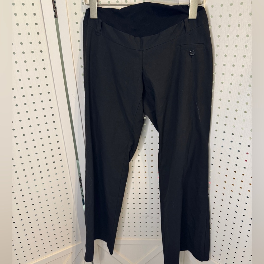 Motherhood Maternity Secret Fit Belly Black Work Pants – Petite Small 🖤